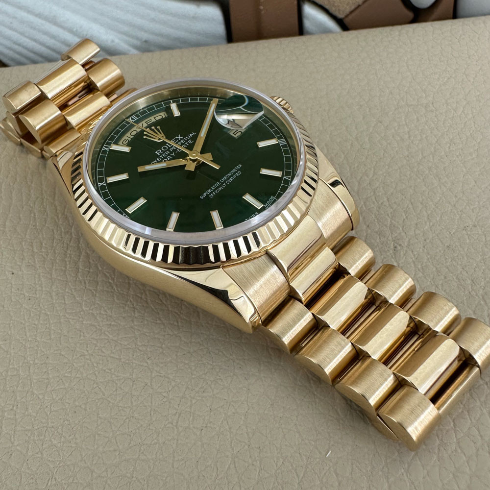 Rolex Day Date Green Dial Service 2023 118238